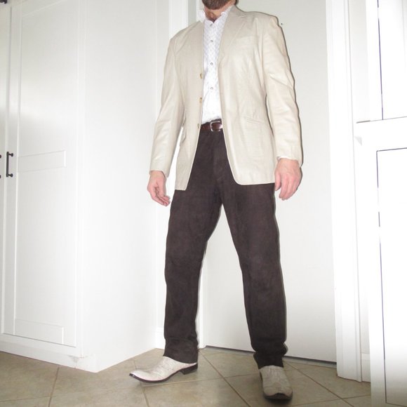 Polo Ralph Lauren Chocolate Brown Suede Pants Size 33 - Picture 7 of 13